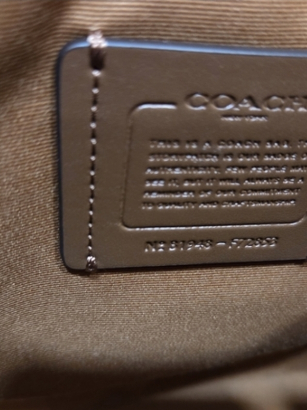 Coach Cream and Beige Signature Pocket Leather Satchel - Picture 3 of 8